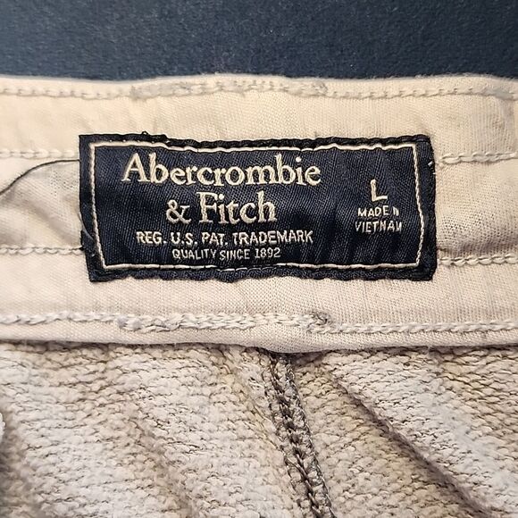 Abercrombie & Fitch Gray Blue Athletic Sweats Shorts Pockets Large - Picture 4 of 5
